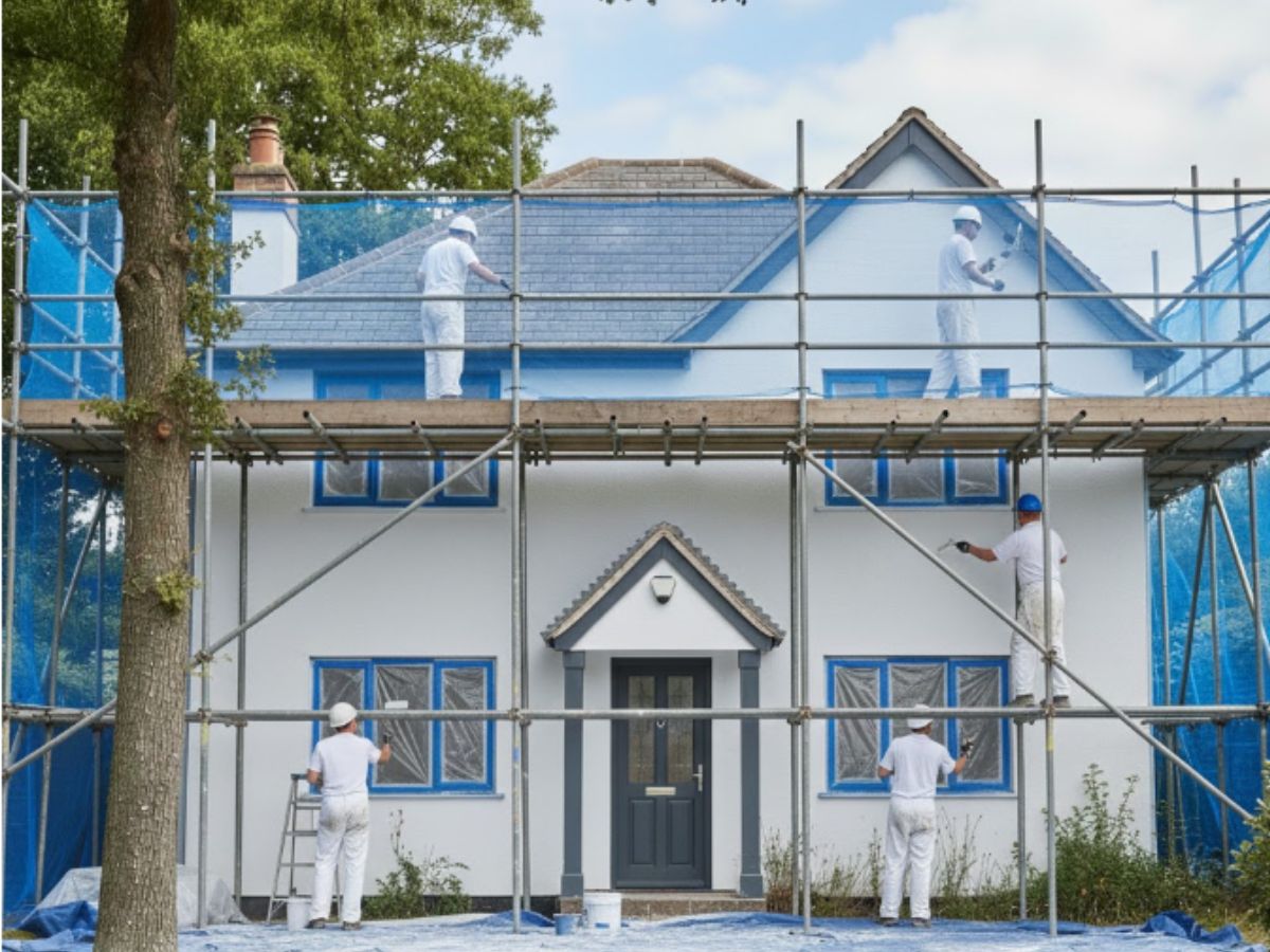 外壁塗装施工写真1